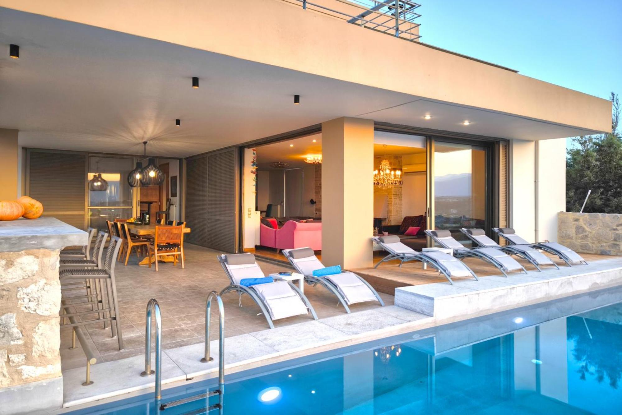 Mirtylla Luxury Retreat W Pool, Bbq And Gym Héraklion